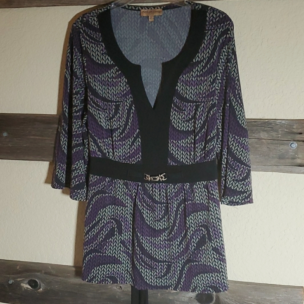 Purple, Black, and Gray Kimono Tunic 2x